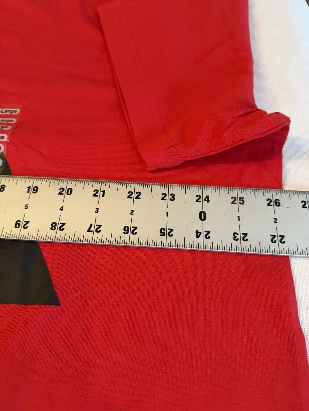 Adidas Big Logo Graphic T-Shirt Men’s 2XL Red Black Short Sleeve NWT Active